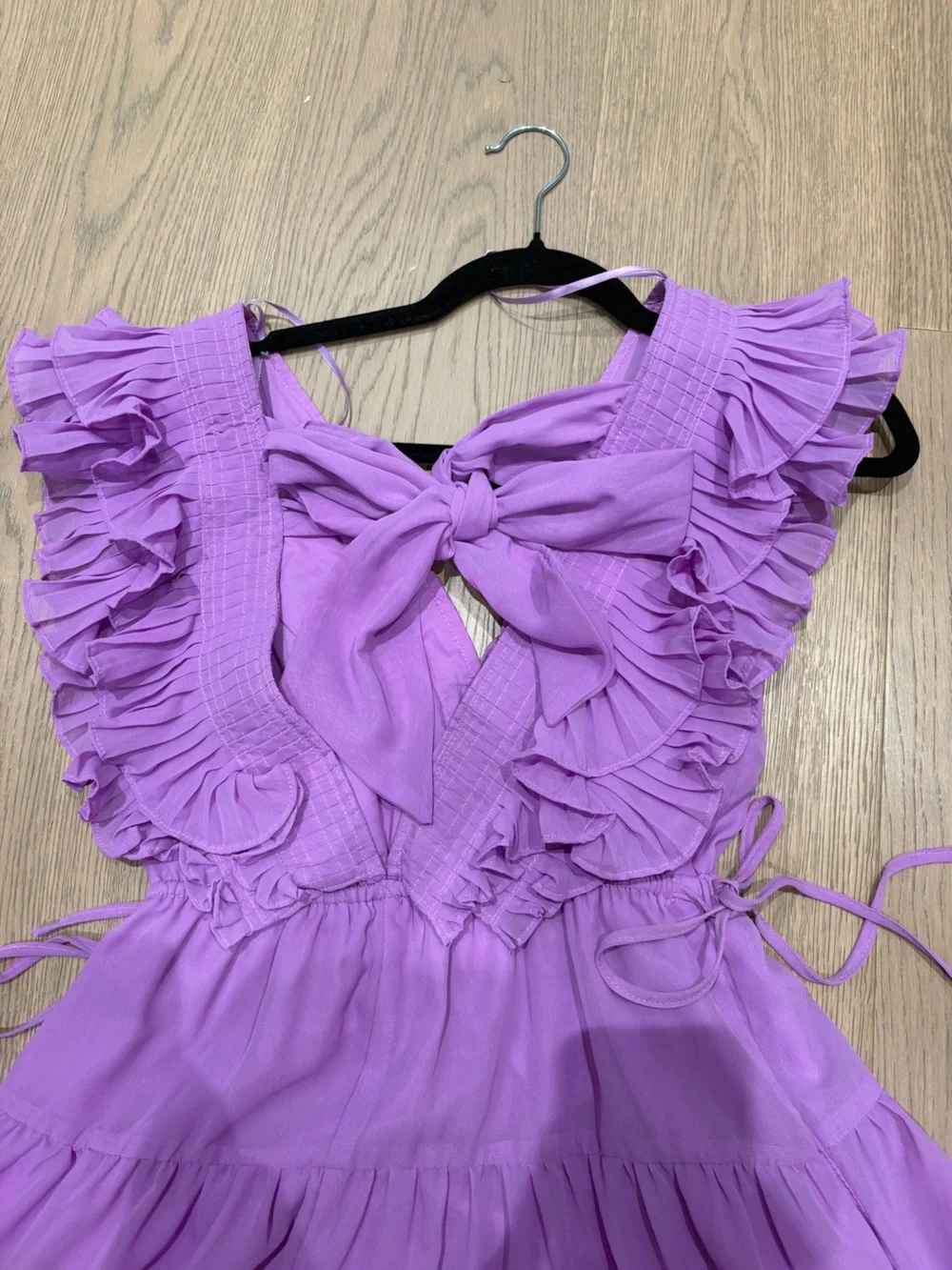 HONEY Store - MUSTARD SEED Lilac Ruffle Tiered Mini Dress SIZE SM - Picture 4 of 4